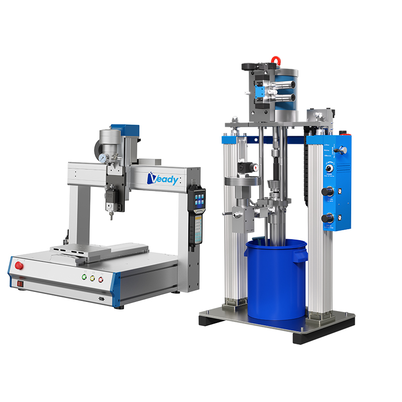 Desktop automatic glue dispensing machine with 5-gallon supply unit