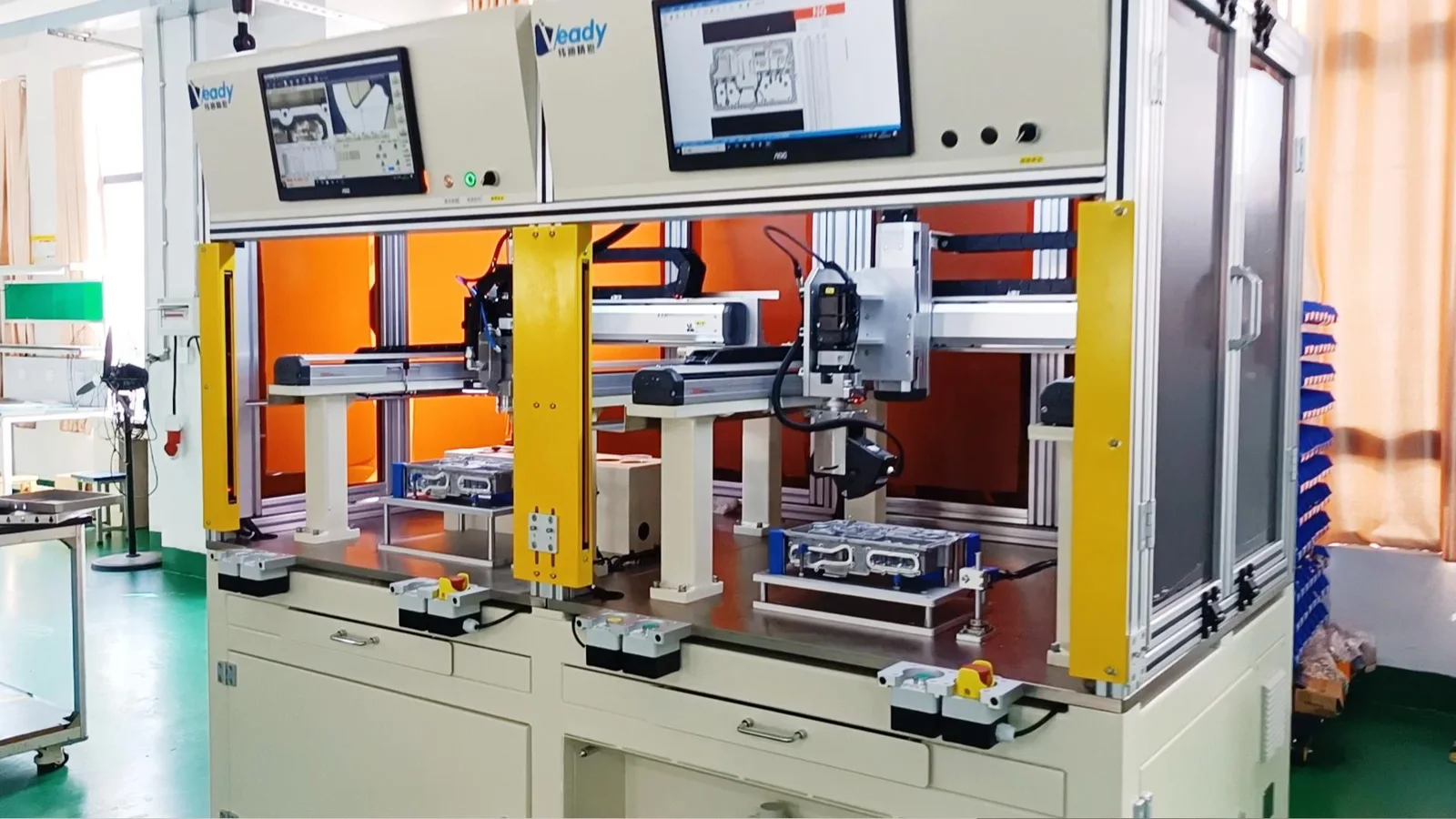 Dispensing and testing of OBC charging module